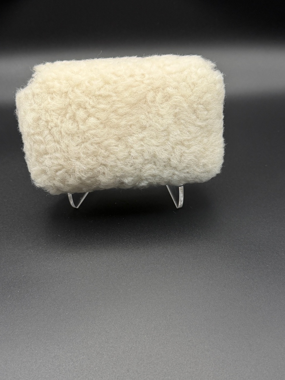 Coach Cream Shearling Turnlock Crossbody Wallet - Picture 2 of 3